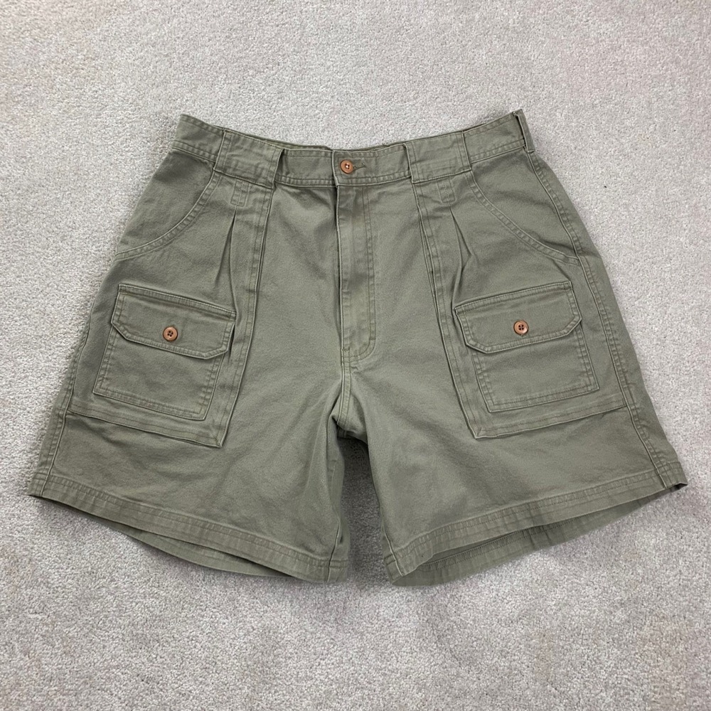 Cabela's Cargo Shorts Women 30 Brown Pleated High Rise Utility Cotton